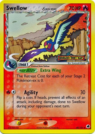 Swellow (40/101) (Delta Species) (Stamped) [EX: Dragon Frontiers] | Deep Dive Games St. Marys