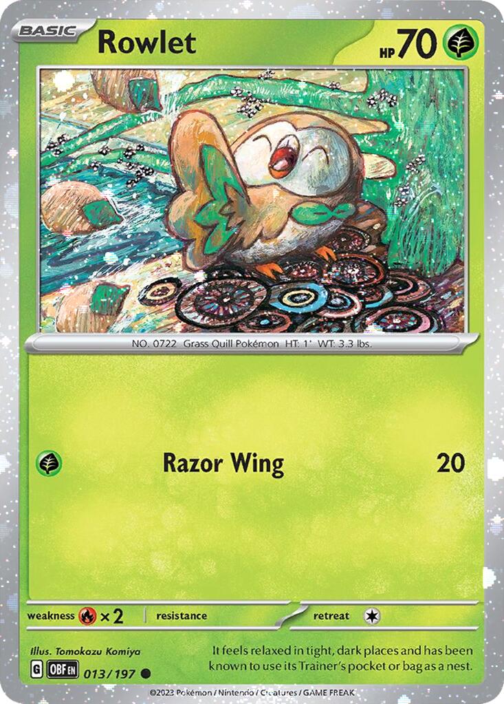 Rowlet (013/197) (Cosmos Holo) [Miscellaneous Cards] | Deep Dive Games St. Marys