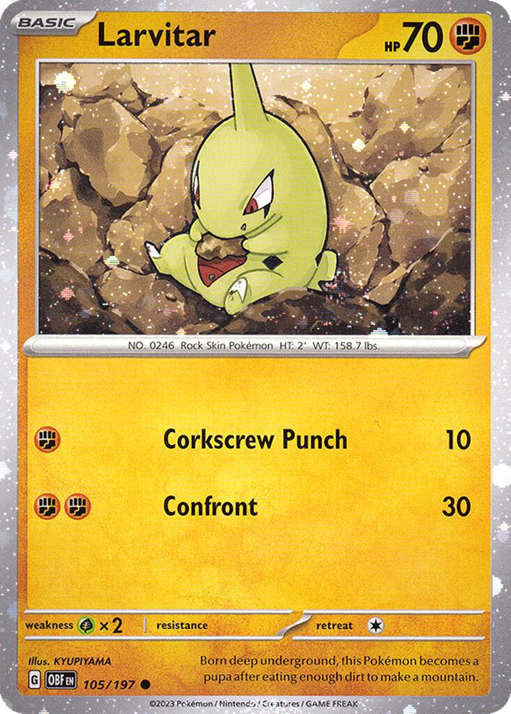 Larvitar (105/197) (Cosmos Holo) [Miscellaneous Cards] | Deep Dive Games St. Marys