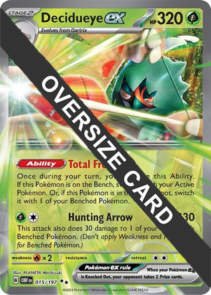 Decidueye ex (015/197) (Jumbo Card) [Miscellaneous Cards] | Deep Dive Games St. Marys