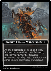 Bounty: Eriana, Wrecking Ball // Bounty Rules Double-Sided Token [Outlaws of Thunder Junction Commander Tokens] | Deep Dive Games St. Marys