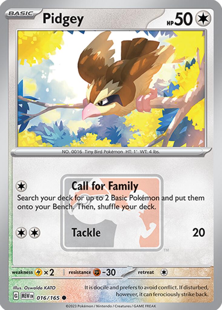 Pidgey (016/165) [League & Championship Cards] | Deep Dive Games St. Marys