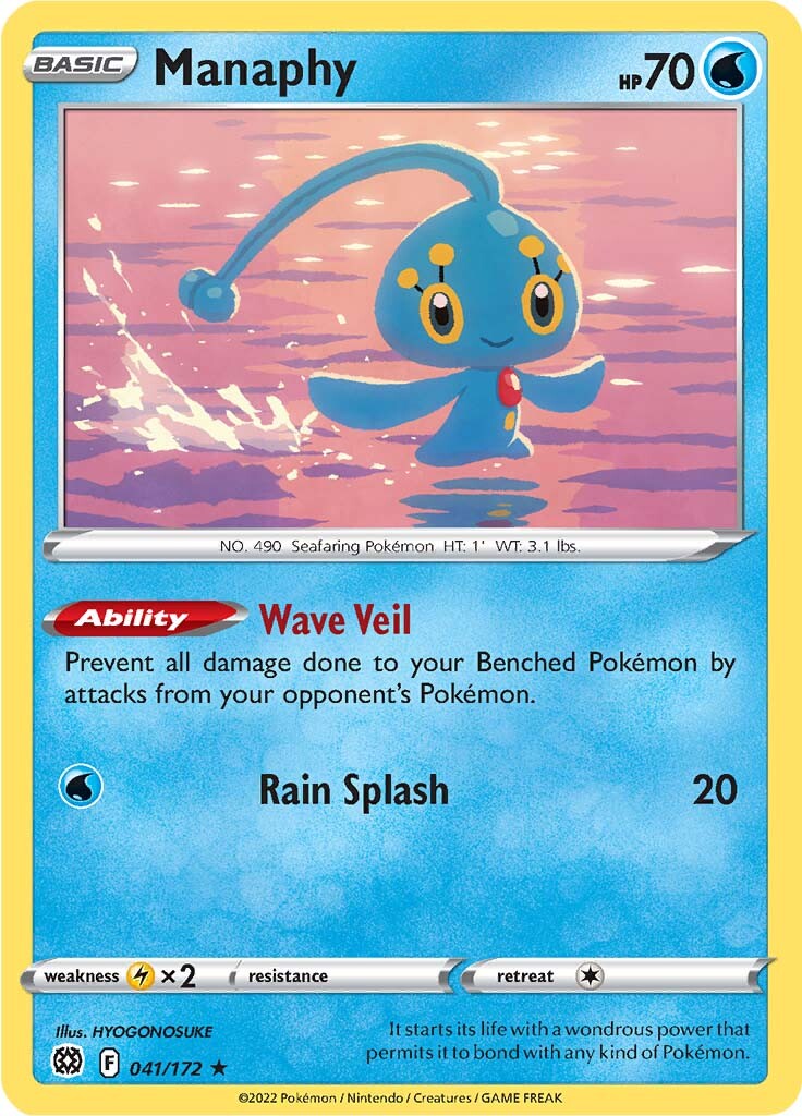 Manaphy (041/172) [Sword & Shield: Brilliant Stars] | Deep Dive Games St. Marys