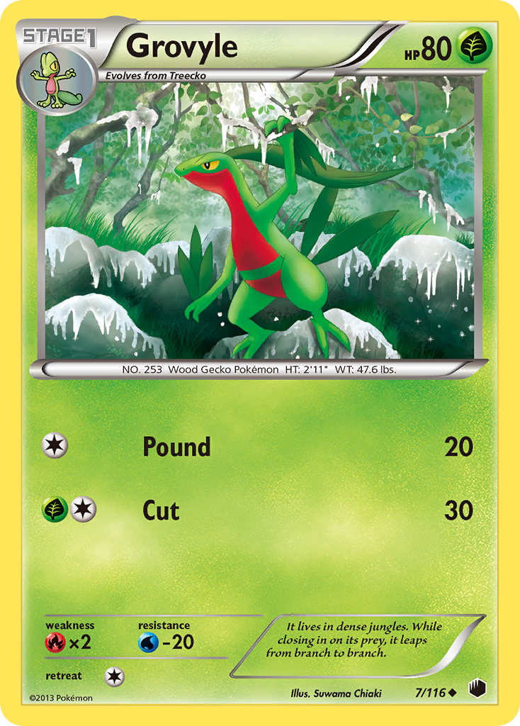 Grovyle (7/116) [Black & White: Plasma Freeze] | Deep Dive Games St. Marys