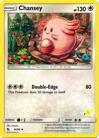 Chansey (46/68) (Pikachu Stamp #5) [Battle Academy 2020] | Deep Dive Games St. Marys