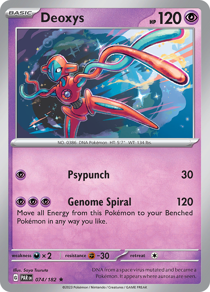 Deoxys (074/182) [Scarlet & Violet: Paradox Rift] | Deep Dive Games St. Marys