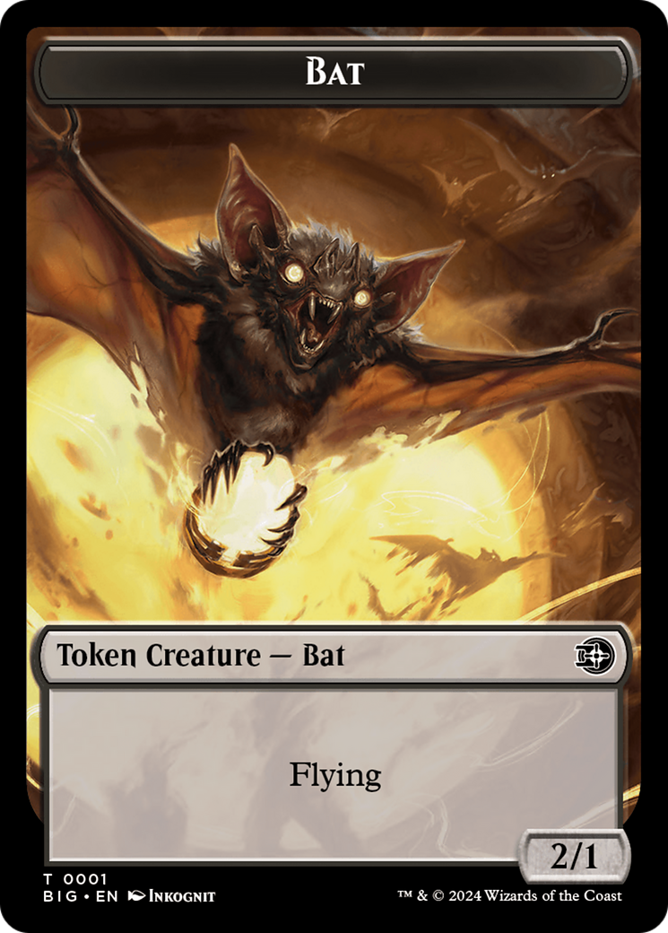 Mercenary // Bat Double-Sided Token [Outlaws of Thunder Junction Tokens] | Deep Dive Games St. Marys