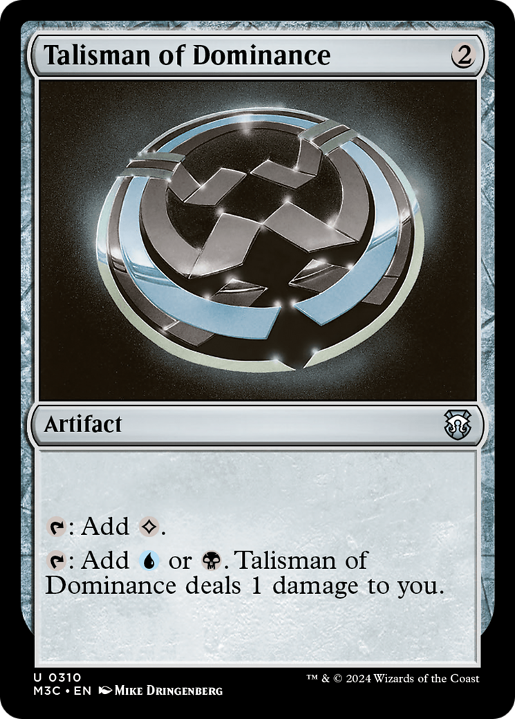 Talisman of Dominance (Ripple Foil) [Modern Horizons 3 Commander] | Deep Dive Games St. Marys