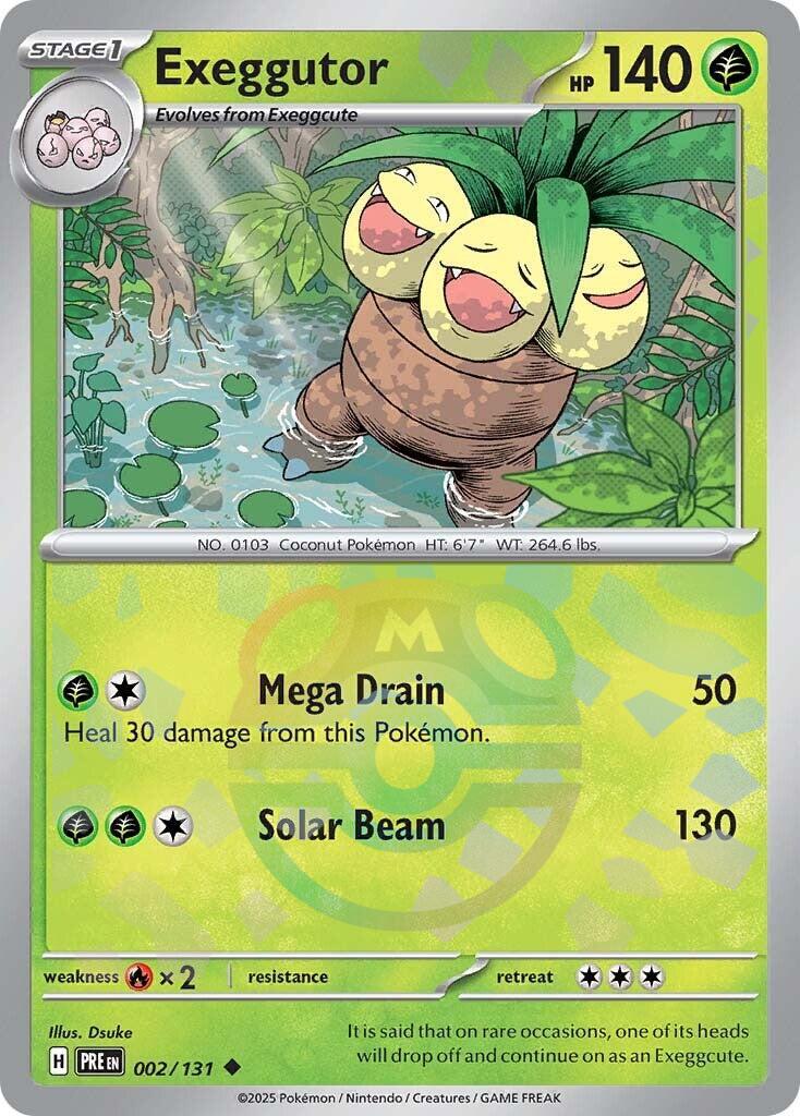 Exeggutor (002/131) (Master Ball Pattern) [Scarlet & Violet: Prismatic Evolutions] | Deep Dive Games St. Marys