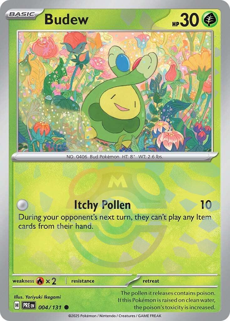 Budew (004/131) (Master Ball Pattern) [Scarlet & Violet: Prismatic Evolutions] | Deep Dive Games St. Marys