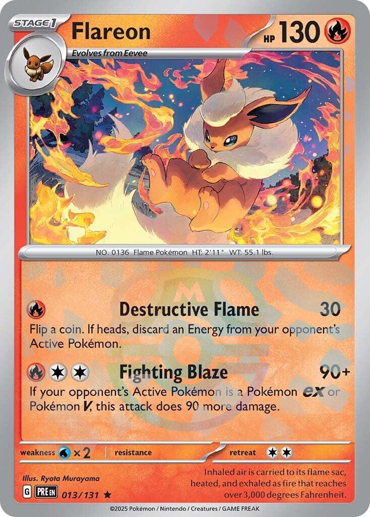 Flareon (013/131) (Master Ball Pattern) [Scarlet & Violet: Prismatic Evolutions] | Deep Dive Games St. Marys