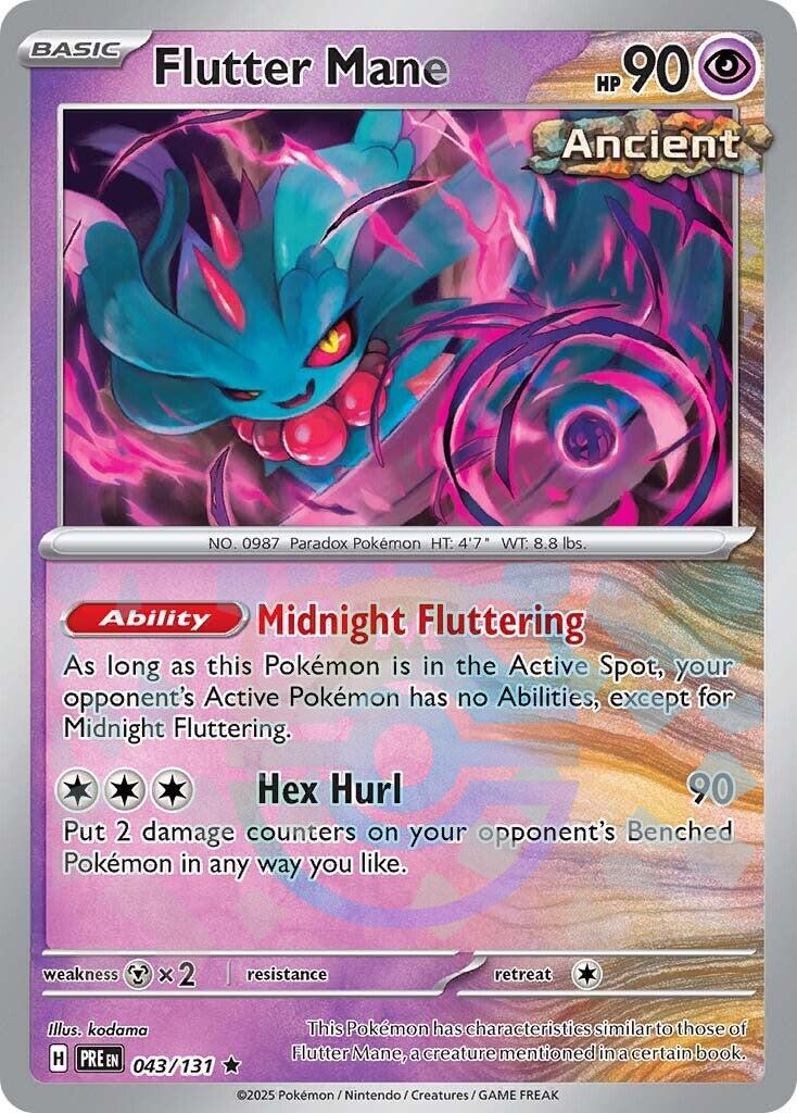 Flutter Mane (043/131) (Master Ball Pattern) [Scarlet & Violet: Prismatic Evolutions] | Deep Dive Games St. Marys
