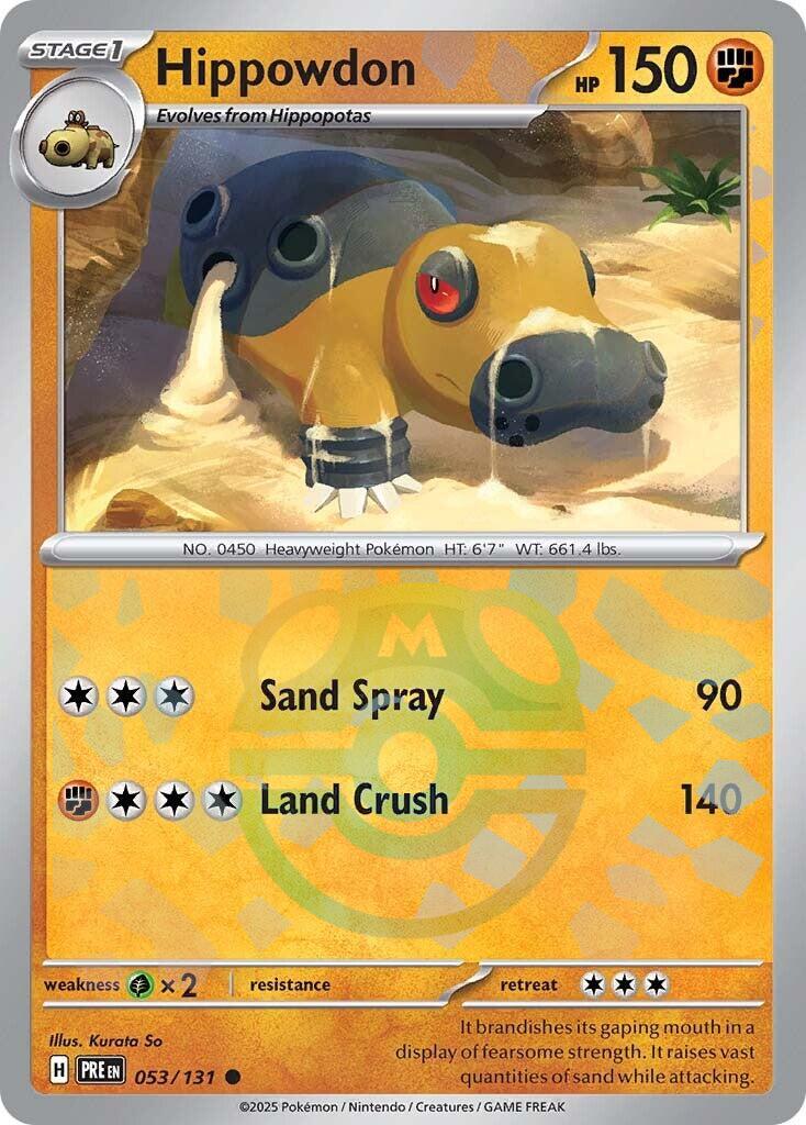 Hippowdon (053/131) (Master Ball Pattern) [Scarlet & Violet: Prismatic Evolutions] | Deep Dive Games St. Marys