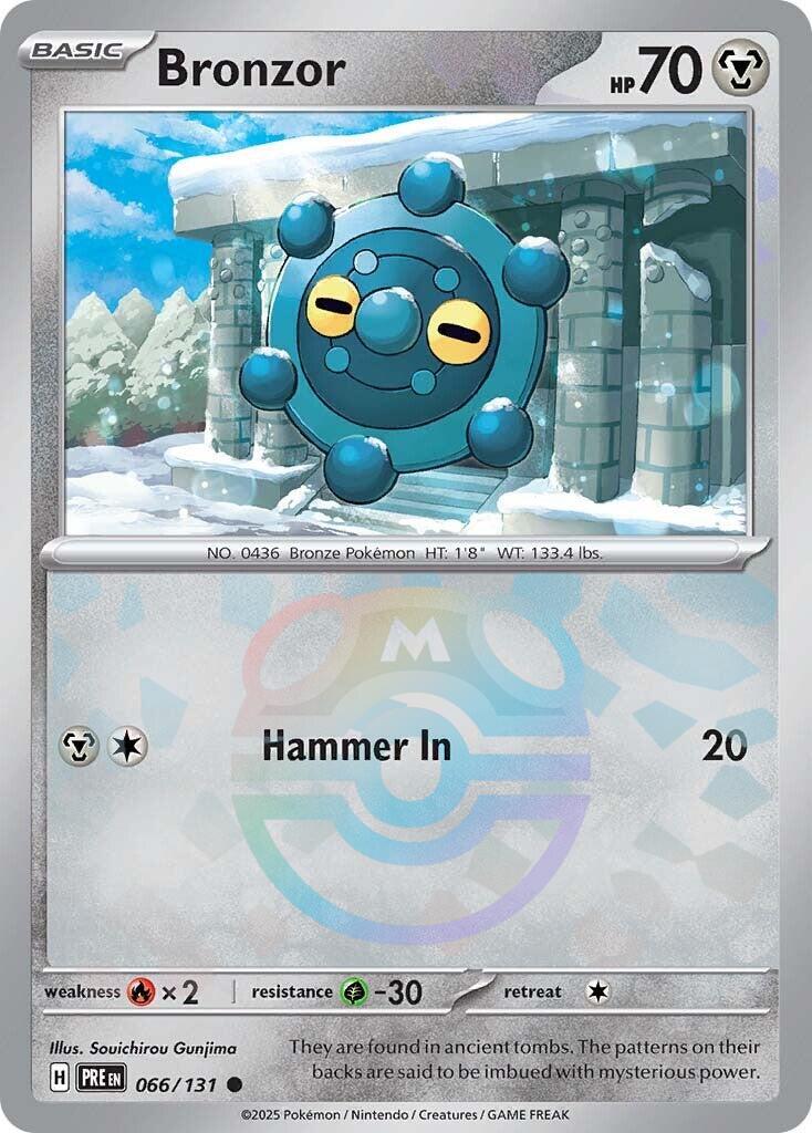 Bronzor (066/131) (Master Ball Pattern) [Scarlet & Violet: Prismatic Evolutions] | Deep Dive Games St. Marys