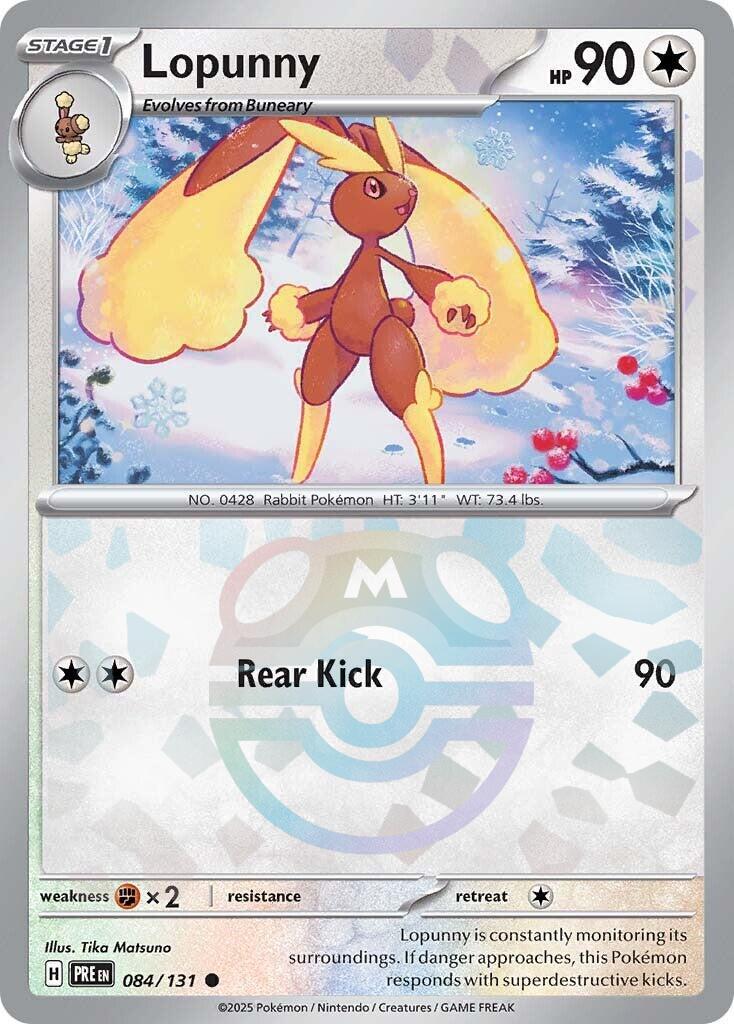 Lopunny (084/131) (Master Ball Pattern) [Scarlet & Violet: Prismatic Evolutions] | Deep Dive Games St. Marys