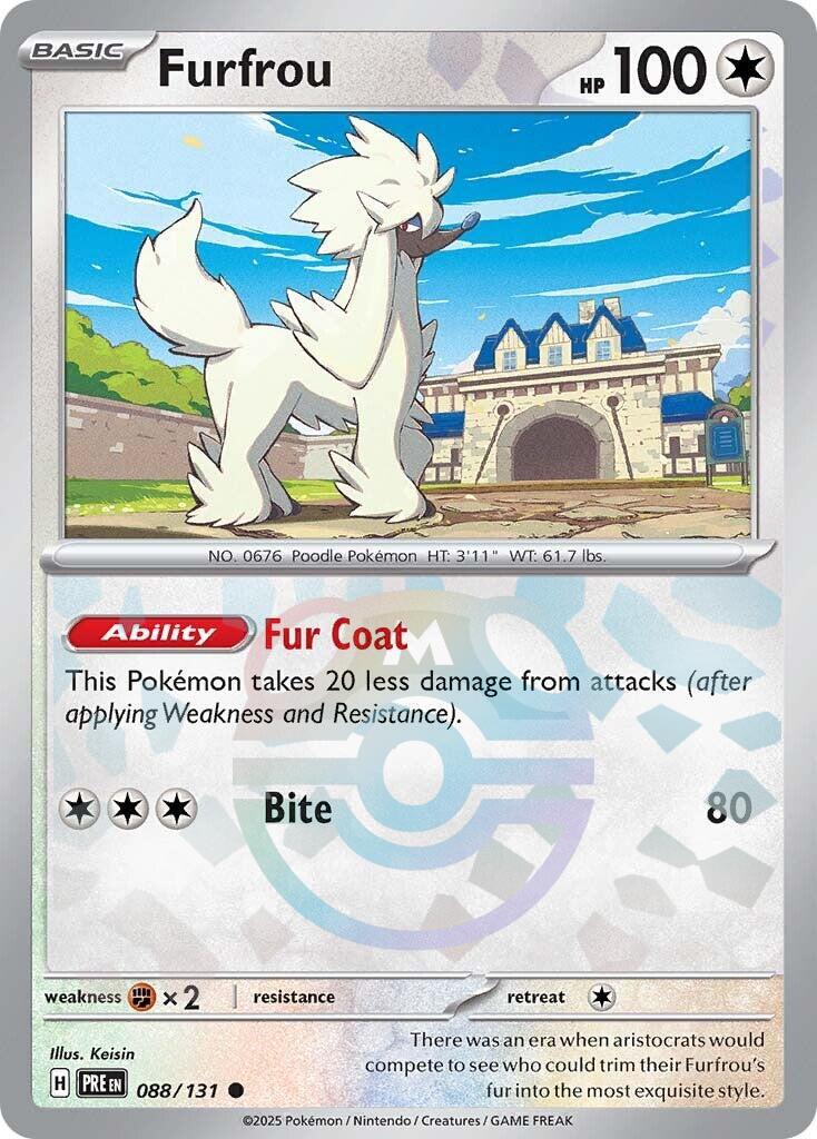 Furfrou (088/131) (Master Ball Pattern) [Scarlet & Violet: Prismatic Evolutions] | Deep Dive Games St. Marys
