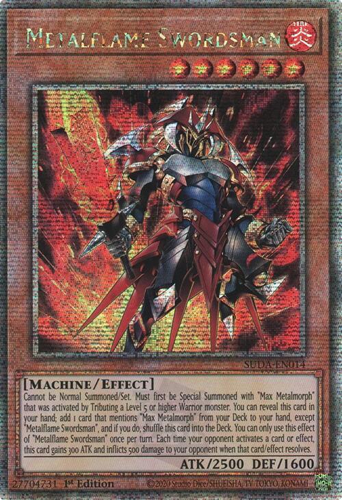 Metalflame Swordsman (Quarter Century Secret Rare) [SUDA-EN014] Quarter Century Secret Rare | Deep Dive Games St. Marys