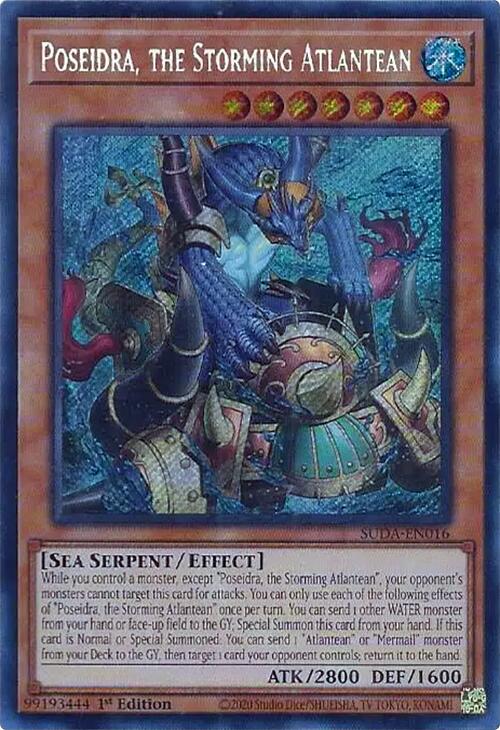 Poseidra, the Storming Atlantean [SUDA-EN016] Secret Rare | Deep Dive Games St. Marys