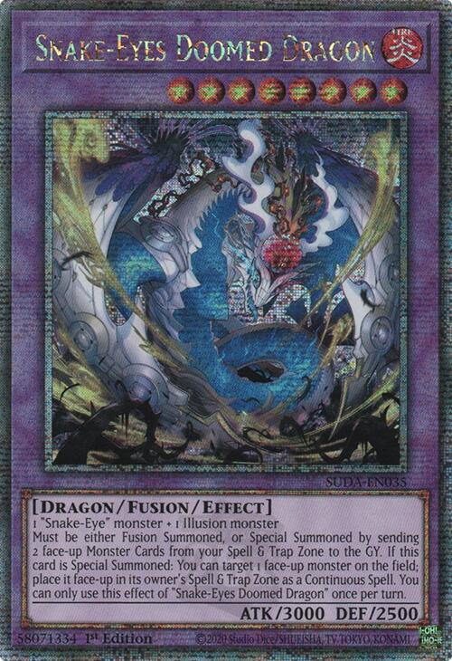 Snake-Eyes Doomed Dragon (Quarter Century Secret Rare) [SUDA-EN035] Quarter Century Secret Rare | Deep Dive Games St. Marys