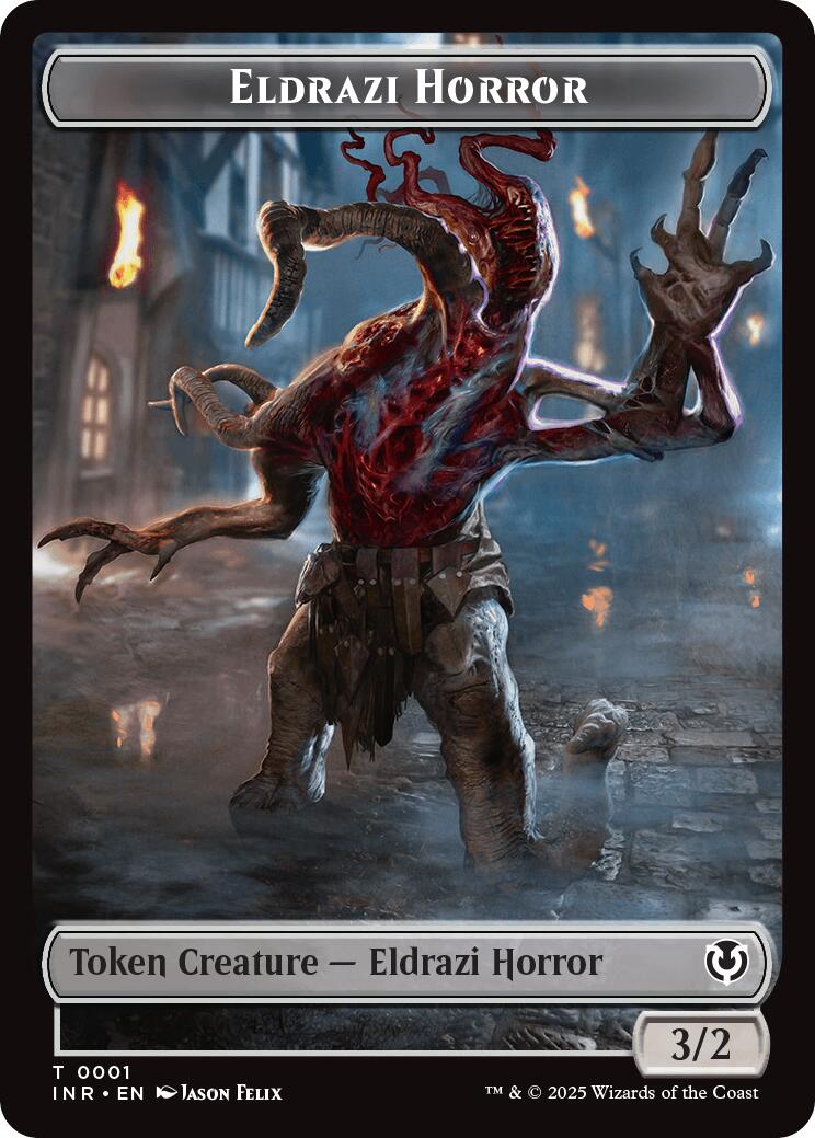 Eldrazi Horror // Human Soldier (0003) Double-Sided Token [Innistrad Remastered Tokens] | Deep Dive Games St. Marys