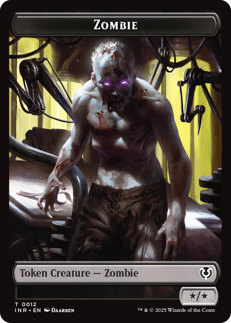 Zombie (0011) // Zombie (0012) Double-Sided Token [Innistrad Remastered Tokens] | Deep Dive Games St. Marys