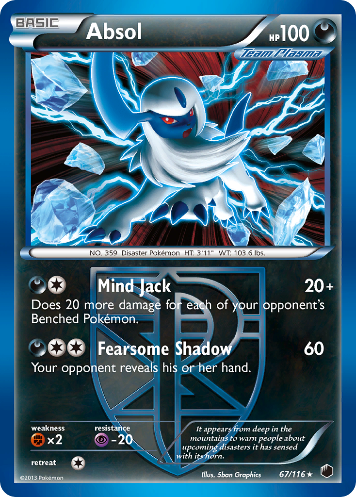 Absol (67/116) [Black & White: Plasma Freeze] | Deep Dive Games St. Marys