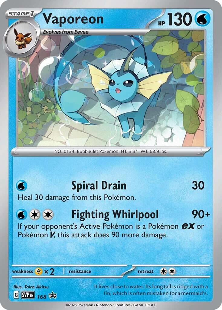 Vaporeon (SVP168) [Scarlet & Violet: Black Star Promos] | Deep Dive Games St. Marys