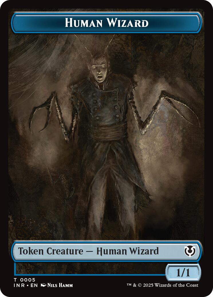 Human Wizard // Emblem - Jace, Unraveler of Secrets Double-Sided Token [Innistrad Remastered Tokens] | Deep Dive Games St. Marys