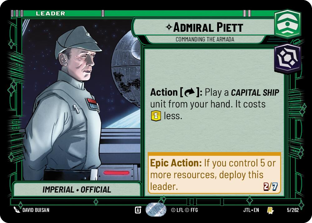 Admiral Piett - Commanding the Armada (005/262) (005/257) [Jump to Lightspeed] | Deep Dive Games St. Marys