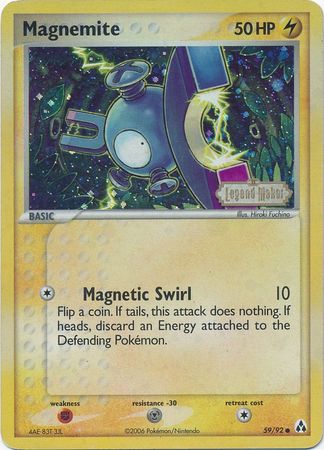 Magnemite (59/92) (Stamped) [EX: Legend Maker] | Deep Dive Games St. Marys