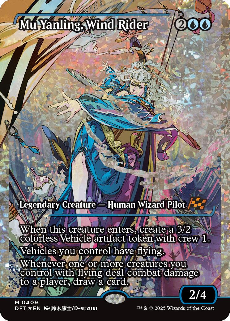 Mu Yanling, Wind Rider (Showcase Fracture Foil) (Japanese) [Aetherdrift] | Deep Dive Games St. Marys