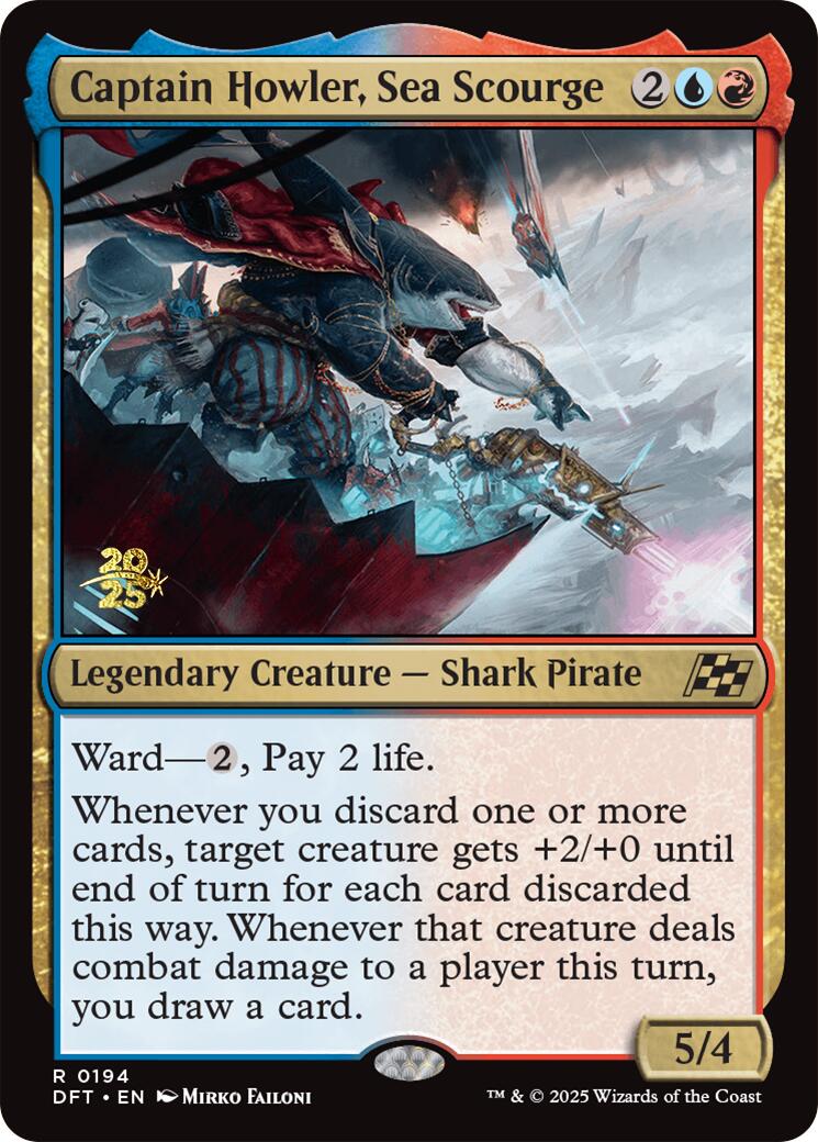 Captain Howler, Sea Scourge [Aetherdrift Prerelease Promos] | Deep Dive Games St. Marys