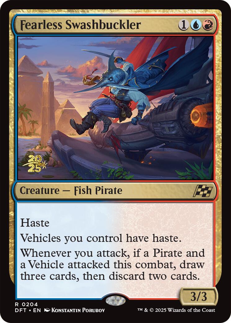 Fearless Swashbuckler [Aetherdrift Prerelease Promos] | Deep Dive Games St. Marys