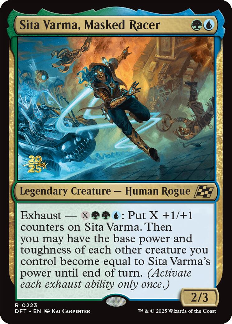 Sita Varma, Masked Racer [Aetherdrift Prerelease Promos] | Deep Dive Games St. Marys