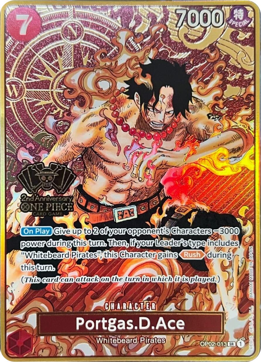 Portgas.D.Ace (Japanese Version 2nd Anniversary Set) [One Piece Promotion Cards] | Deep Dive Games St. Marys