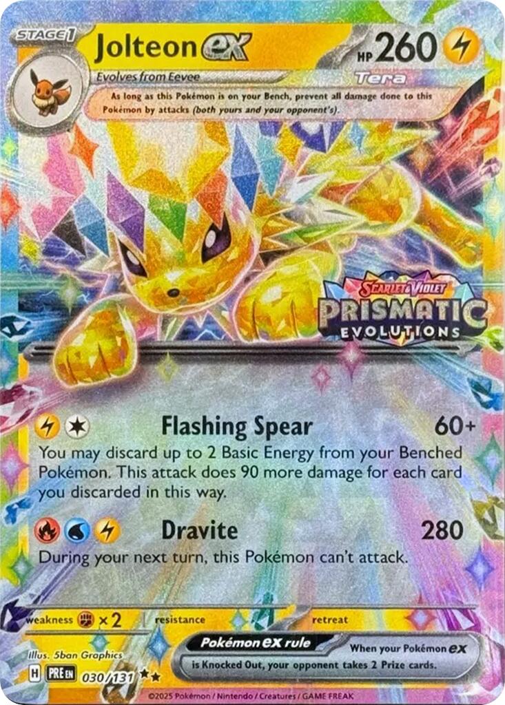 Jolteon ex (030/131) (Prismatic Evolutions Stamp) [Scarlet & Violet: Prismatic Evolutions] | Deep Dive Games St. Marys