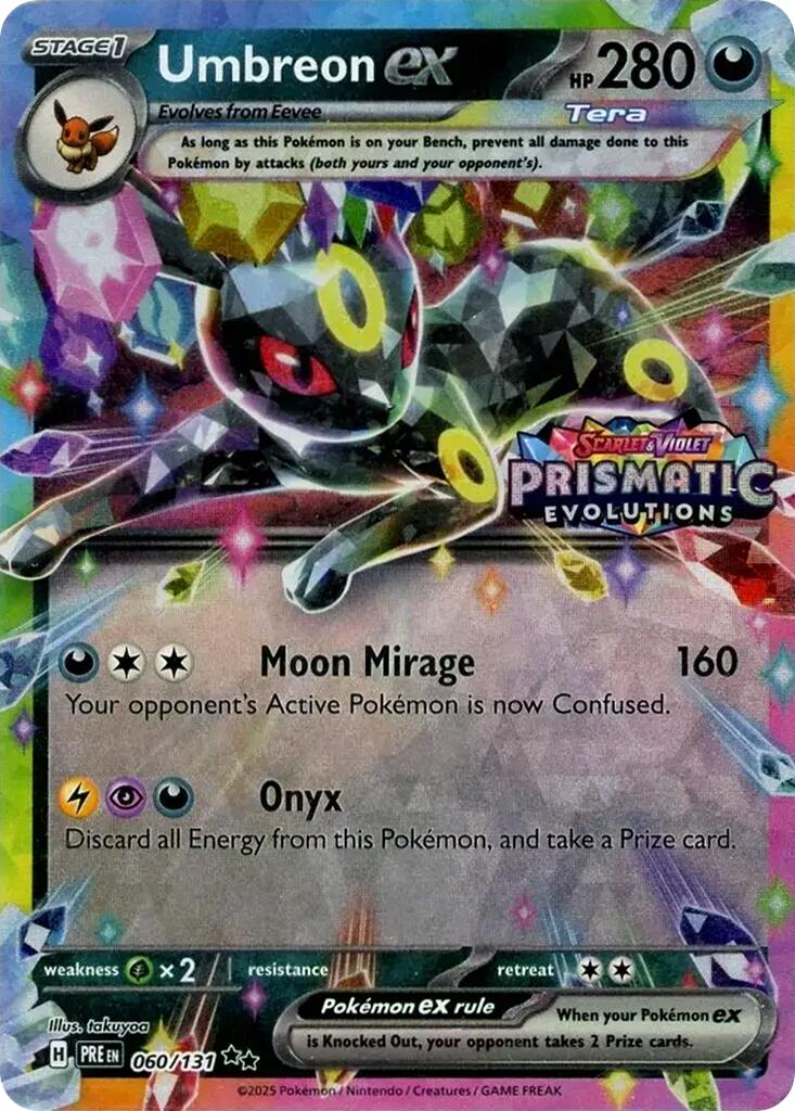Umbreon ex (060/131) (Prismatic Evolutions Stamp) [Scarlet & Violet: Prismatic Evolutions] | Deep Dive Games St. Marys