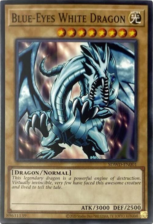 Blue-Eyes White Dragon (Unlimited Misprint) [SDWD-EN001] Common | Deep Dive Games St. Marys