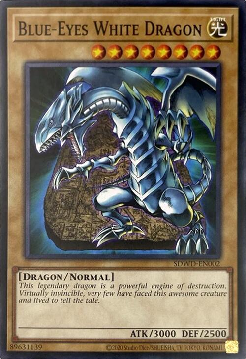 Blue-Eyes White Dragon (Unlimited Misprint) [SDWD-EN002] Common | Deep Dive Games St. Marys