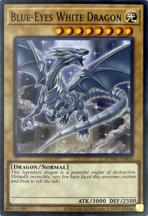 Blue-Eyes White Dragon (Unlimited Misprint) [SDWD-EN003] Common | Deep Dive Games St. Marys