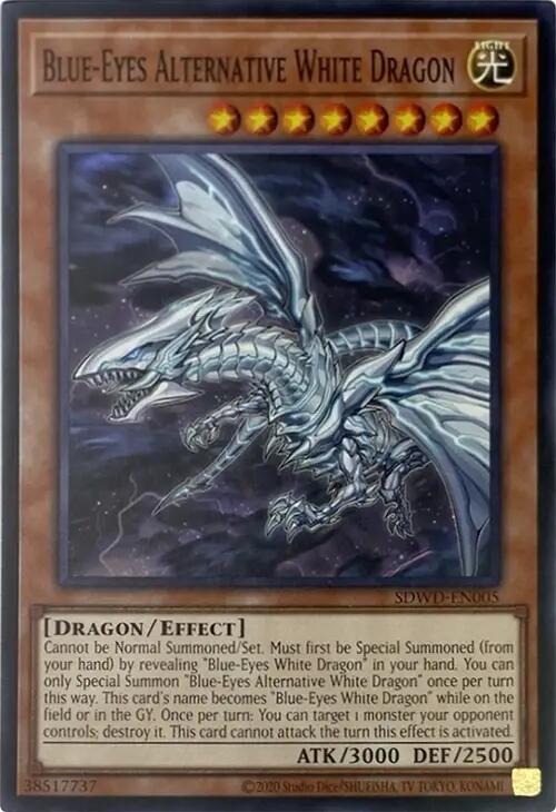 Blue-Eyes Alternative White Dragon (Unlimited Misprint) [SDWD-EN005] Common | Deep Dive Games St. Marys