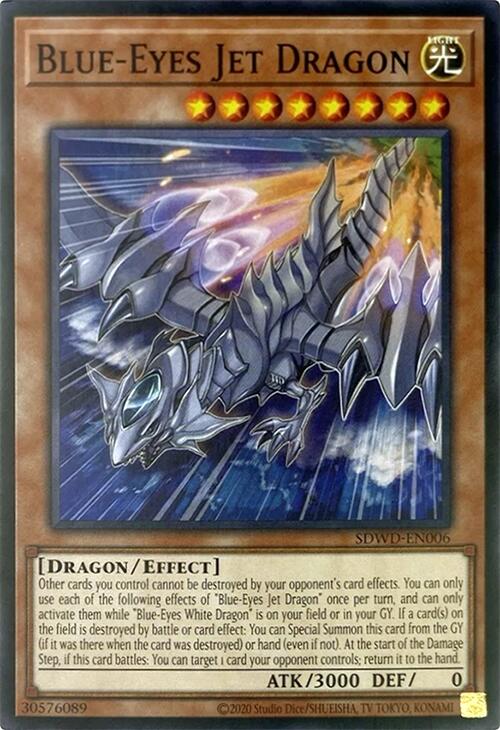 Blue-Eyes Jet Dragon (Unlimited Misprint) [SDWD-EN006] Common | Deep Dive Games St. Marys