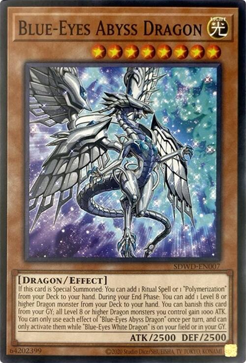 Blue-Eyes Abyss Dragon (Unlimited Misprint) [SDWD-EN007] Common | Deep Dive Games St. Marys