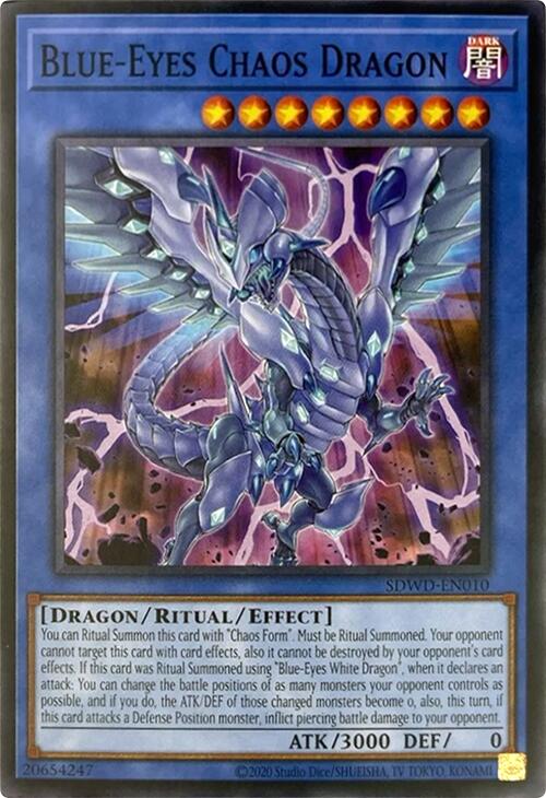 Blue-Eyes Chaos Dragon (Unlimited Misprint) [SDWD-EN010] Common | Deep Dive Games St. Marys