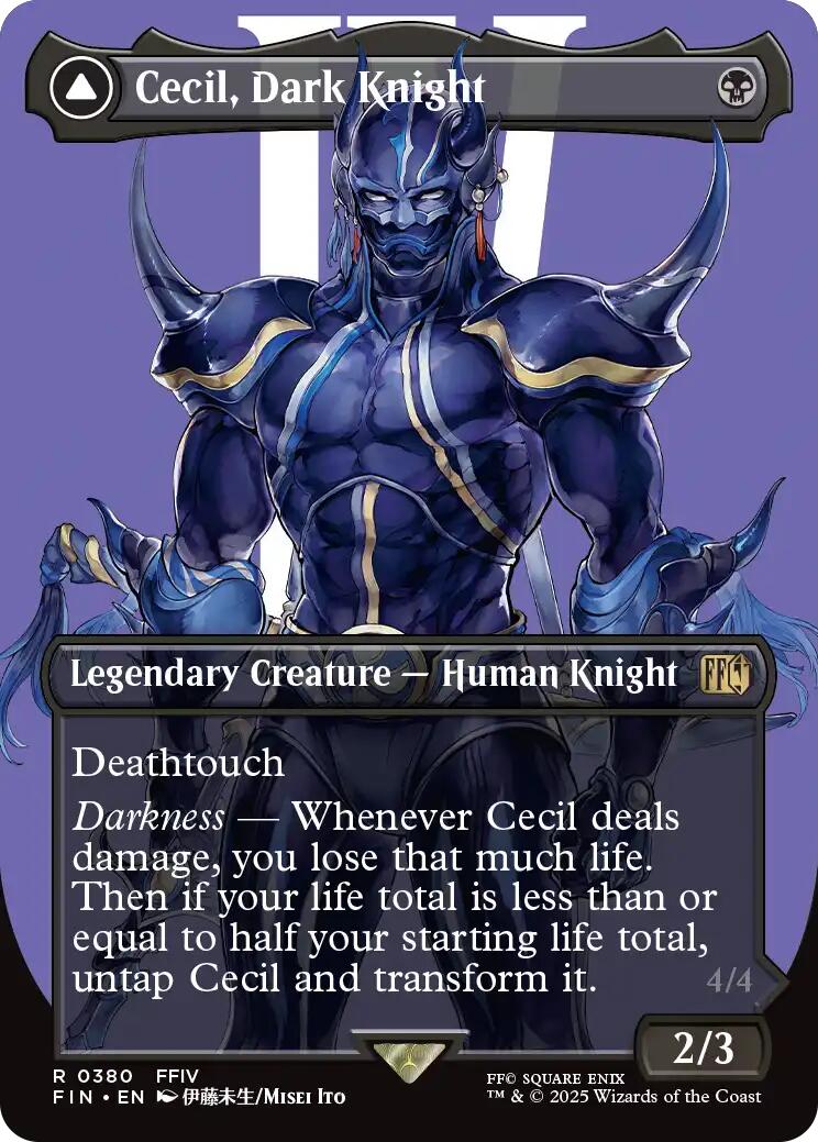 Cecil, Dark Knight // Cecil, Redeemed Paladin (Borderless) [FINAL FANTASY] | Deep Dive Games St. Marys