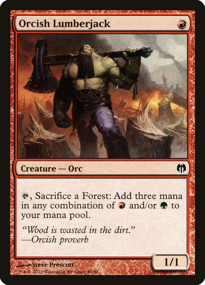 Orcish Lumberjack [Duel Decks: Heroes vs. Monsters] | Deep Dive Games St. Marys