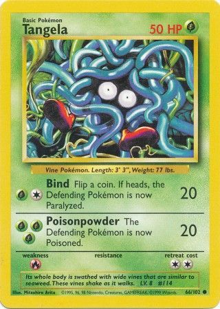 Tangela (66/102) [Base Set Unlimited] | Deep Dive Games St. Marys