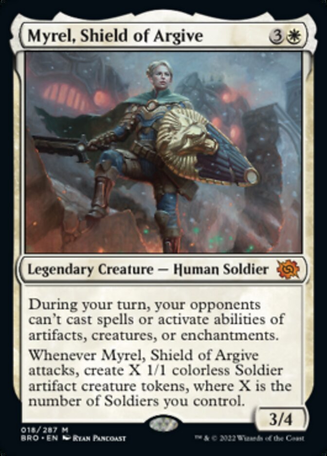 Myrel, Shield of Argive (Promo Pack) [The Brothers' War Promos] | Deep Dive Games St. Marys