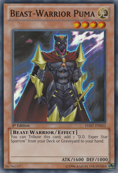 Beast-Warrior Puma [HA07-EN032] Super Rare | Deep Dive Games St. Marys