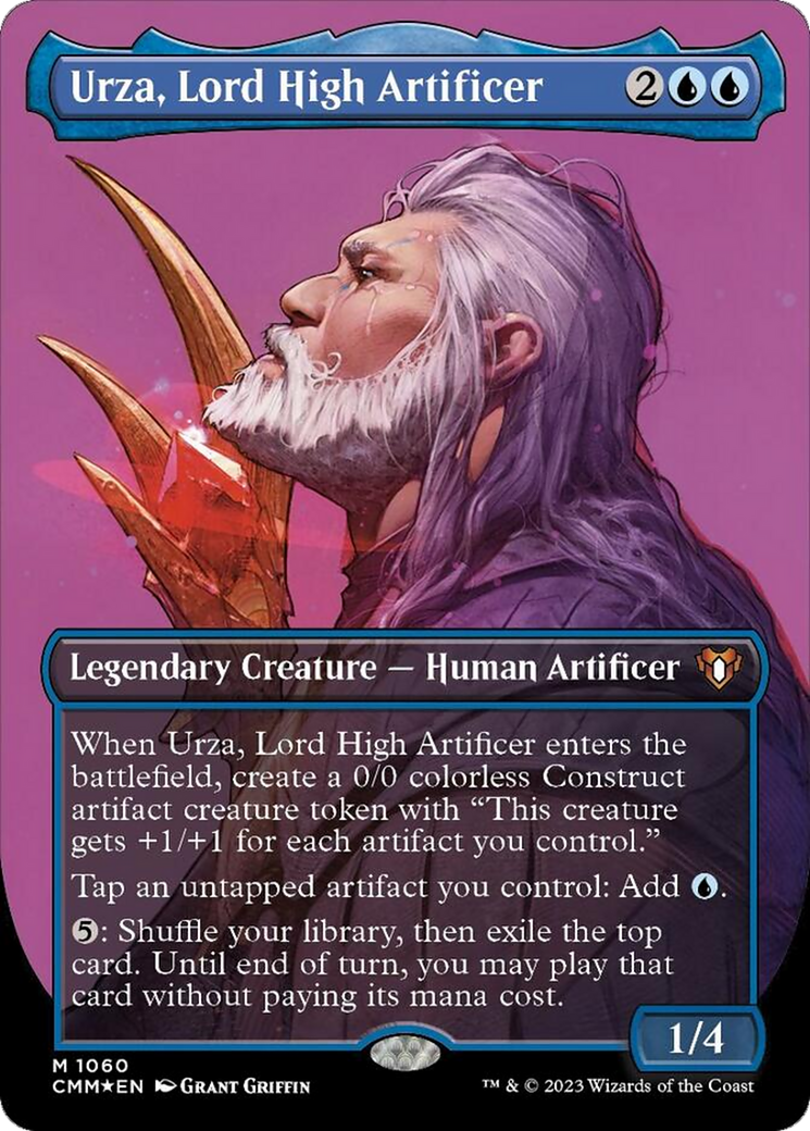 Urza, Lord High Artificer (Borderless Textured Foil Frame Break) [Commander Masters] | Deep Dive Games St. Marys